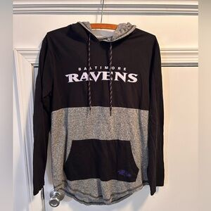 Baltimore Ravens NFL Team Apparel Lightweight Performance Hoodie S Gray/Black